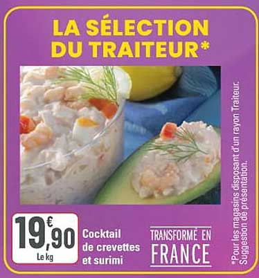 LA SÉLECTION DU TRAITEUR*