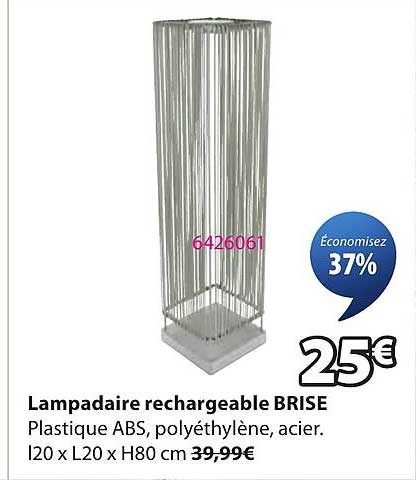 Lampadaire rechargeable BRISE