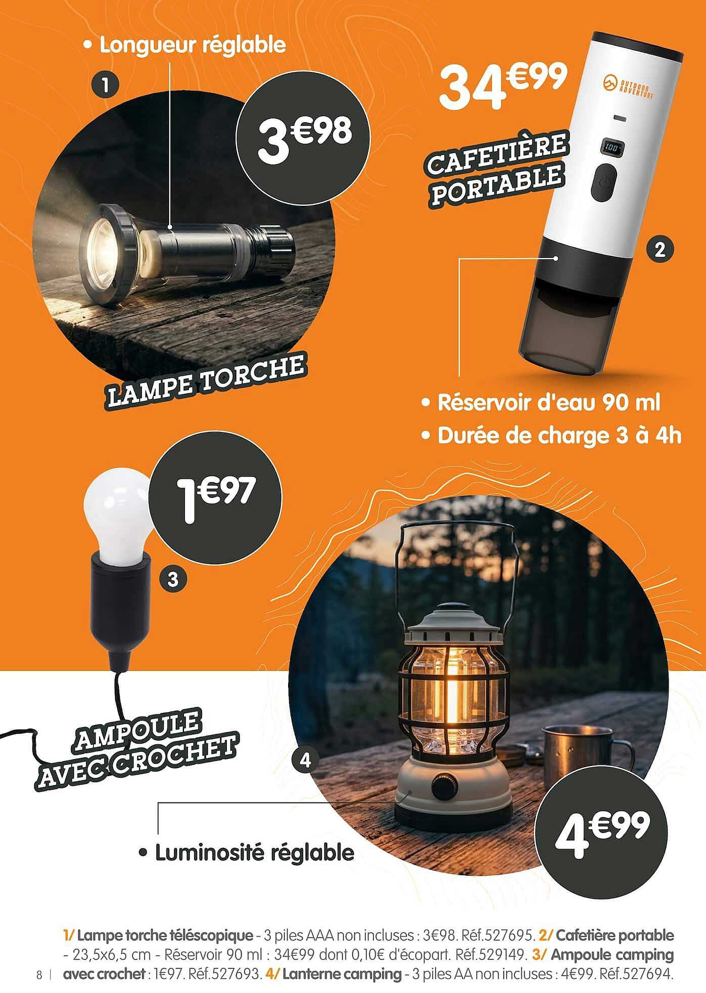 Lampe torche télescopique