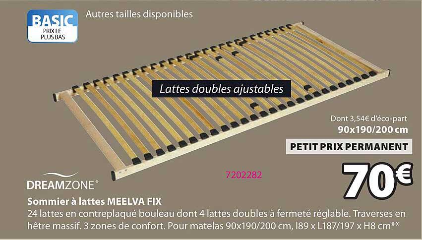 Lattes doubles ajustables