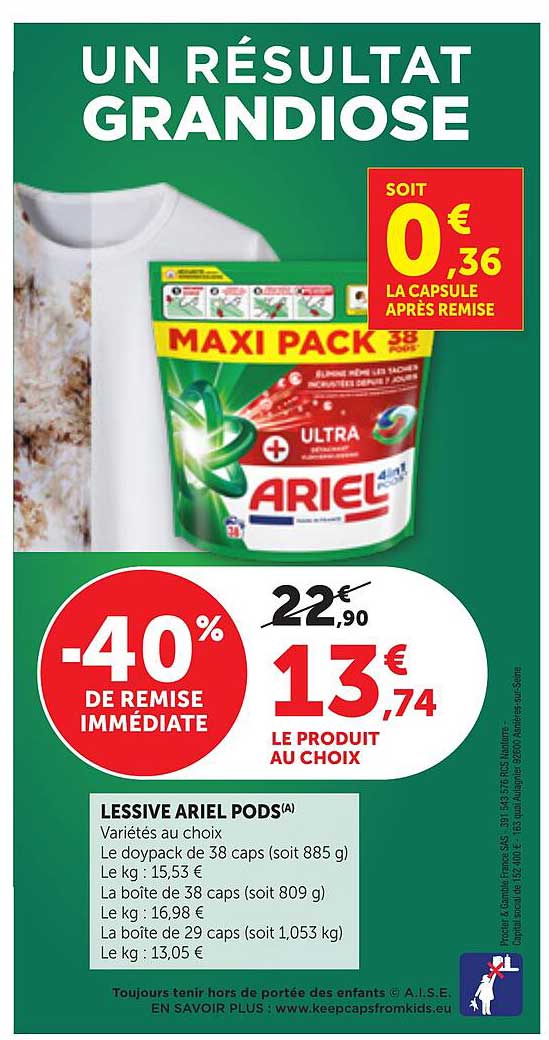 LESSIVE ARIEL PODS(A)