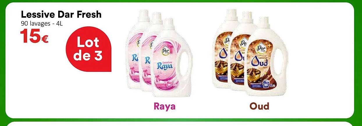 Lessive Dar Fresh 90 lavages - 4L Lot de 3