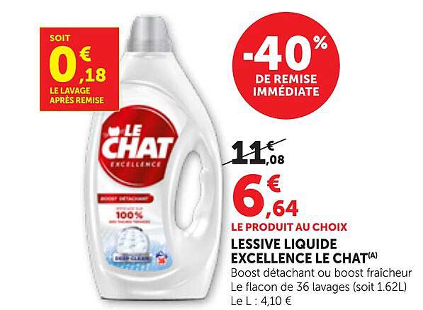 LESSIVE LIQUIDE EXCELLENCE LE CHAT(A)
