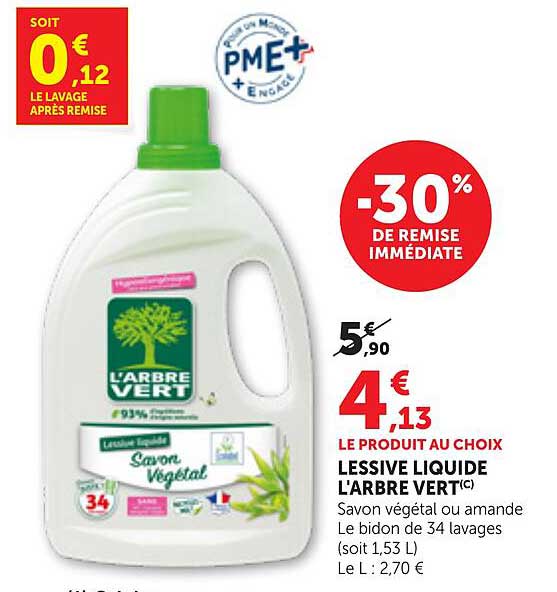 LESSIVE LIQUIDE L'ARBRE VERT(c)