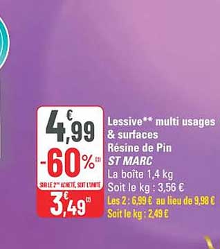 Lessive** multi usages & surfaces Résine de Pin ST MARC