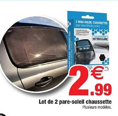 Lot de 2 pare-soleil chaussette