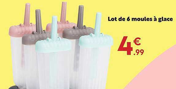 Lot de 6 moules à glace