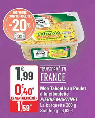 Mon Taboulé au Poulet à la ciboulette PIERRE MARTINET