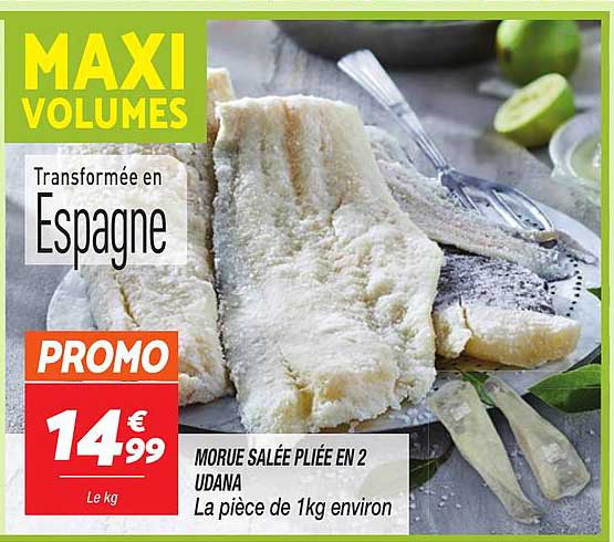 MORUE SALÉE PILÉE EN 2 UDANA