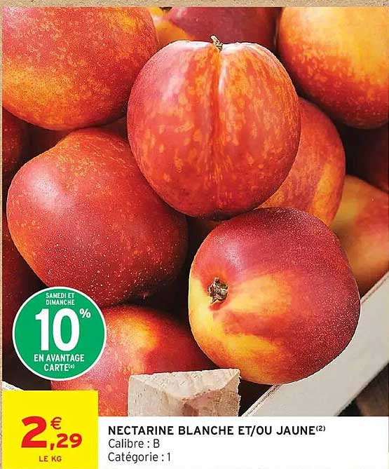 NECTARINE BLANCHE ET/OU JAUNE(2)