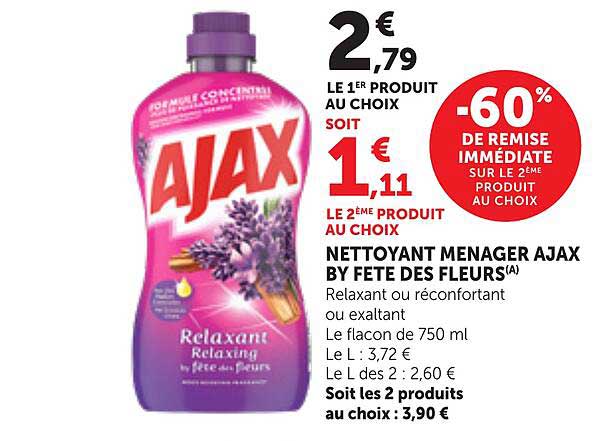 NETTOYANT MENAGER AJAX BY FETE DES FLEURS(A)