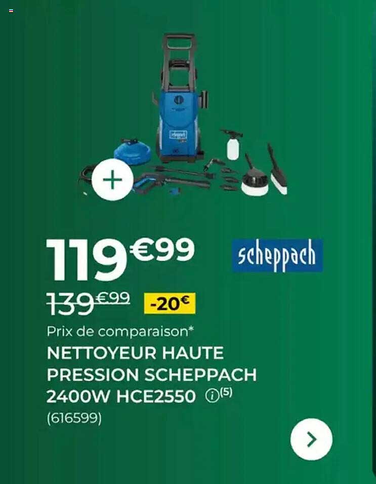NETTOYEUR HAUTE PRESSION SCHEPPACH 2400W HCE2550