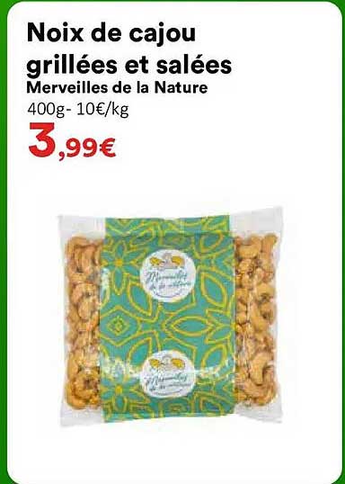 Noix de cajou grillées et salées