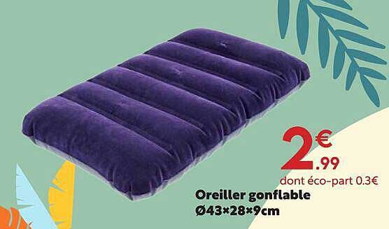 Oreiller gonflable Ø43×28×9cm