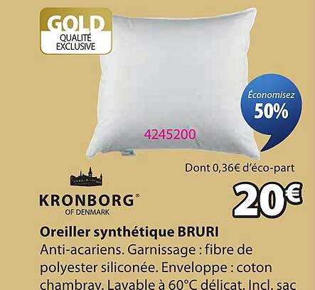 Oreiller synthétique BRURI