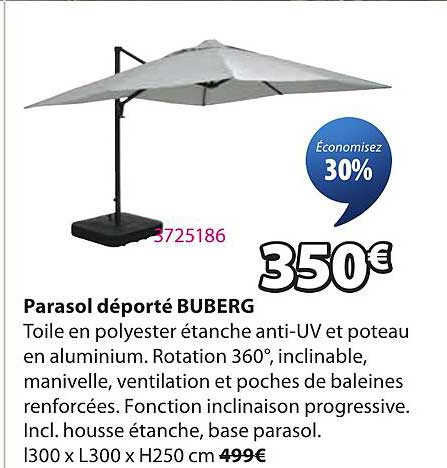 Parasol déporté BUBERG