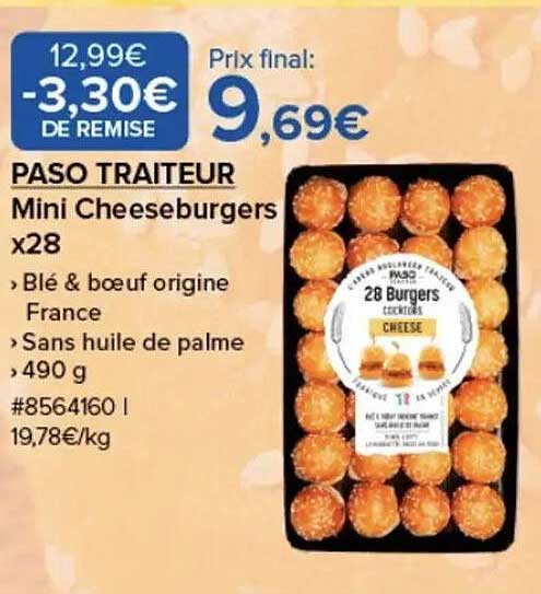 PASO TRAITEUR Mini Cheeseburgers x28