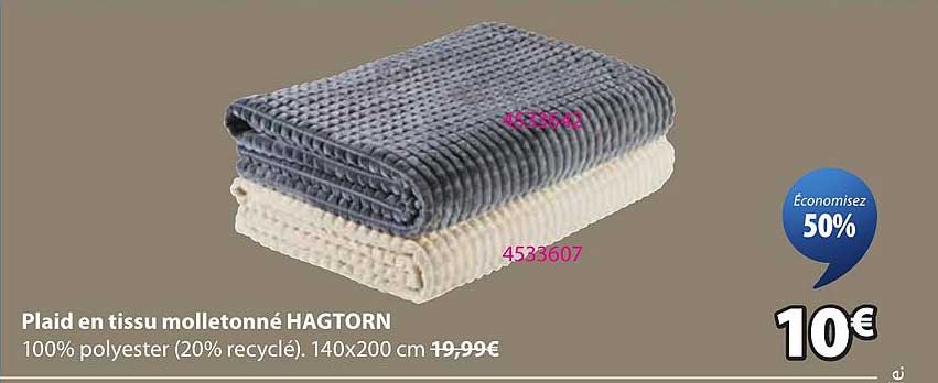 Plaid en tissu molletonné HAGTORN