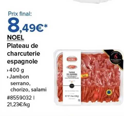 Plateau de charcuterie espagnole