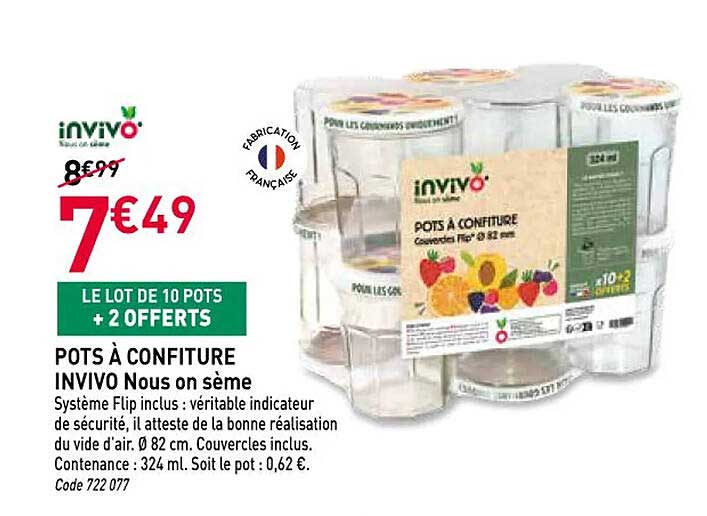 POTS À CONFITURE INVIVO Nous on sème