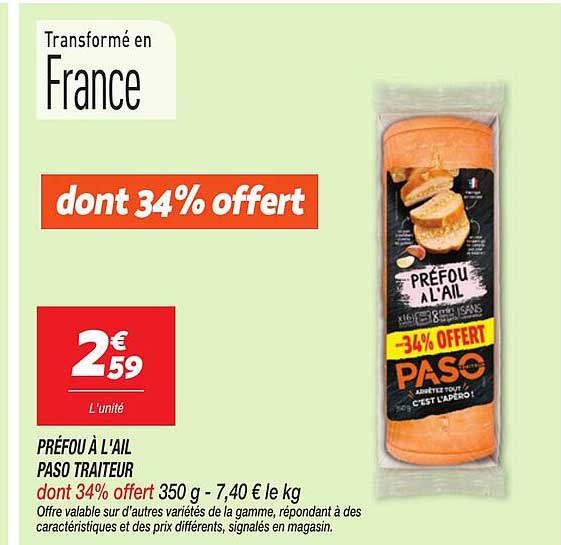 Préfou à l'ail PASO Traiteur