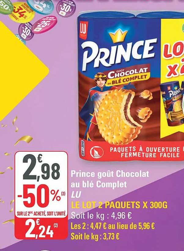 Prince goût Chocolat au blé Complet