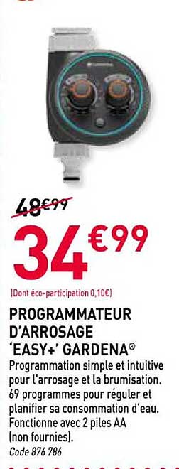 PROGRAMMATEUR D'ARROSAGE 'EASY+' GARDENA®