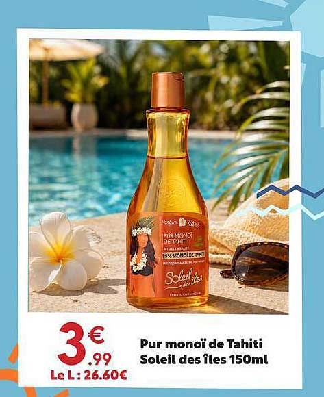 Pur monoï de Tahiti Soleil des îles 150ml