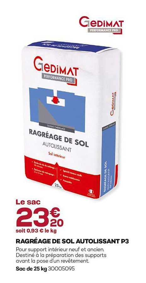 RAGRÉAGE DE SOL AUTOLISSANT P3