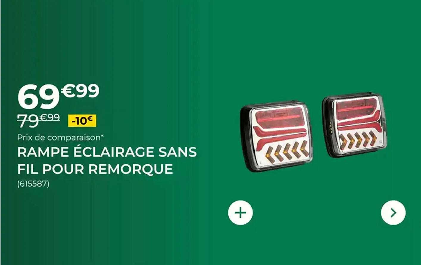 RAMPE ÉCLAIRAGE SANS FIL POUR REMORQUE