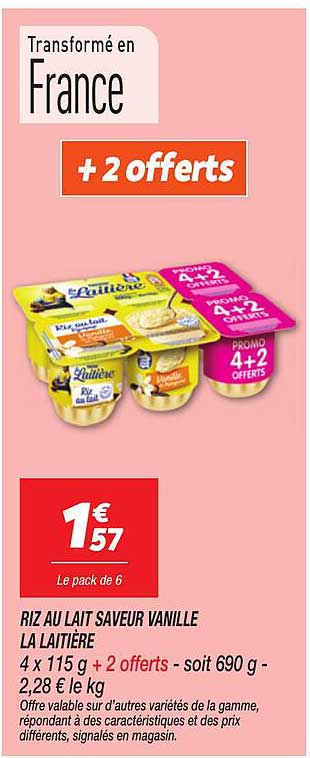 RIZ AU LAIT SAVEUR VANILLE LA LAITIÈRE