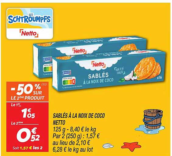 SABLÉS À LA NOIX DE COCO NETTO