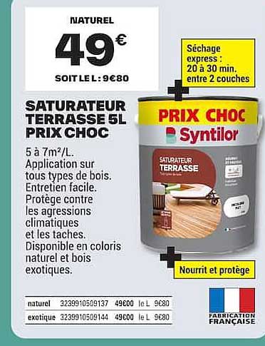 Saturateur terrasse 5L prix choc