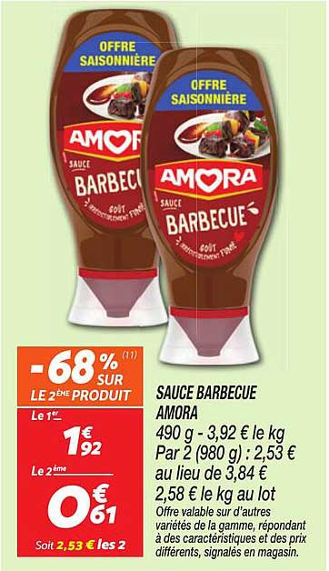 SAUCE BARBECUE AMORA