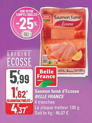 Saumon fumé d'Ecosse BELLE FRANCE