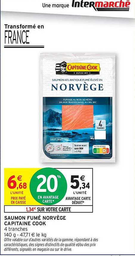 SAUMON FUMÉ NORVÈGE CAPITAINE COOK