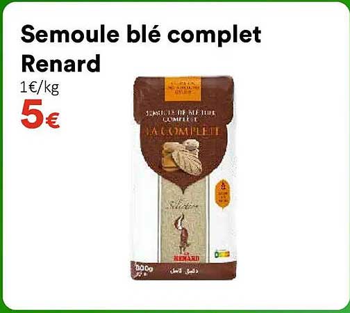 Semoule blé complet Renard