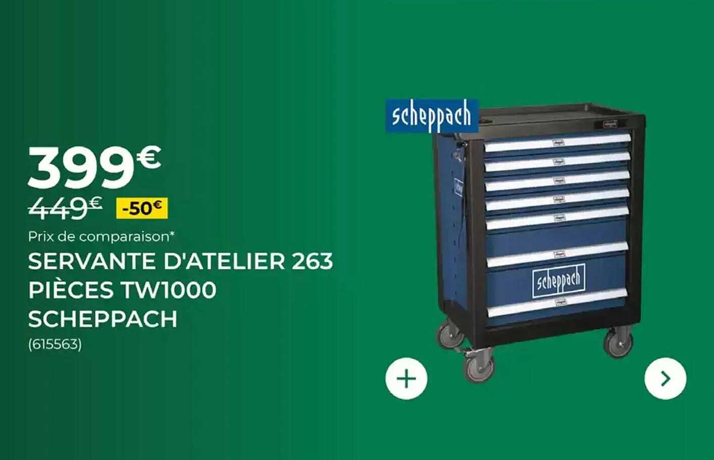 SERVANTE D'ATELIER 263 PIÈCES TW1000 SCHEPPACH