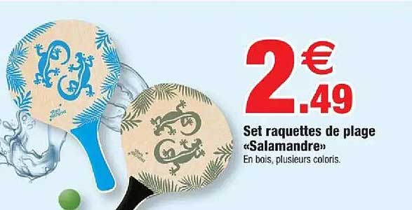 Set raquettes de plage «Salamandre»