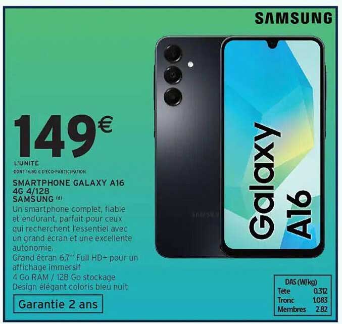 SMARTPHONE GALAXY A16 4G 4/128 SAMSUNG