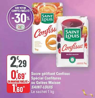 Sucre gélifiant Confisuc Spécial Confitures ou Gelées Maison SAINT-LOUIS