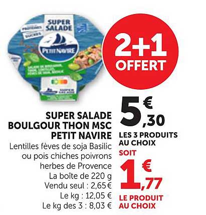 SUPER SALADE BOULGOUR THON MSC PETIT NAVIRE