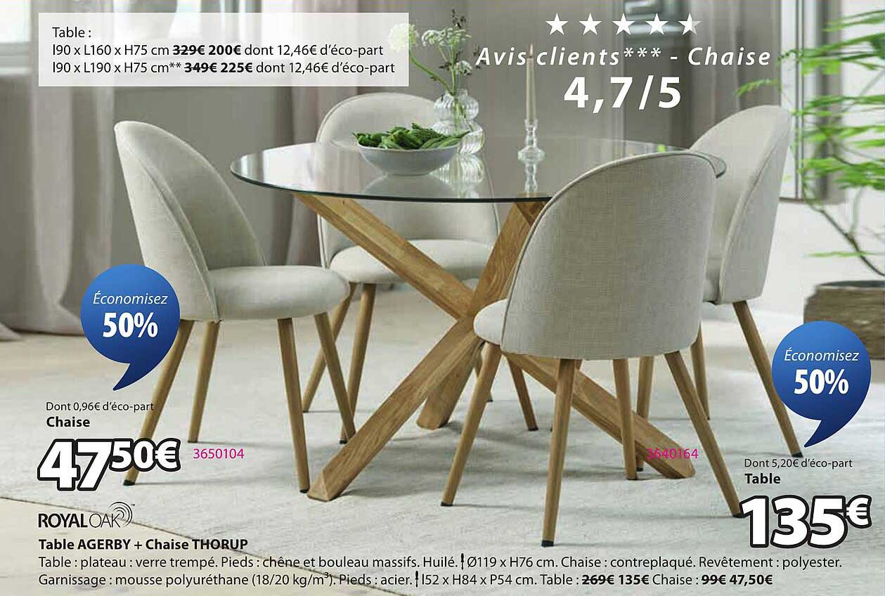 Table AGERBY + Chaise THORUP