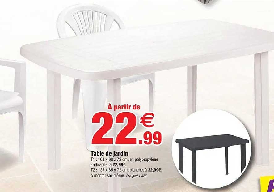 Table de jardin