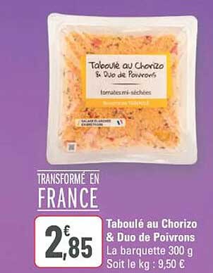 Taboulé au Chorizo & Duo de Poivrons