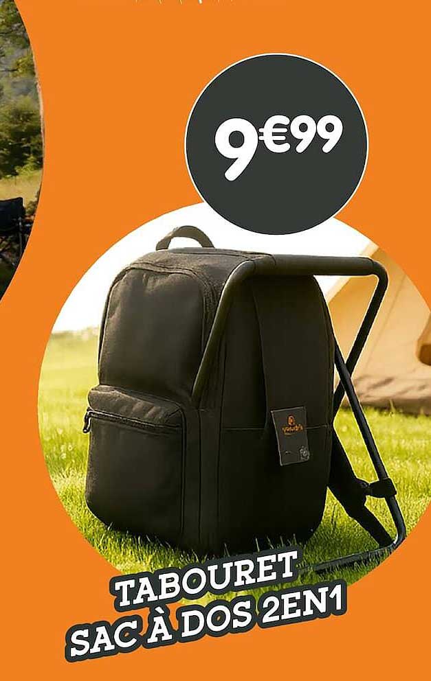 TABOURET SAC À DOS 2EN1