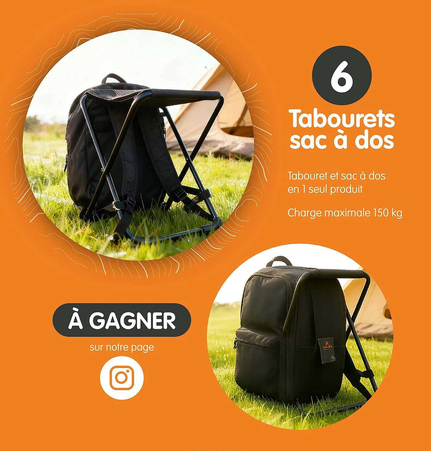 Tabourets sac à dos