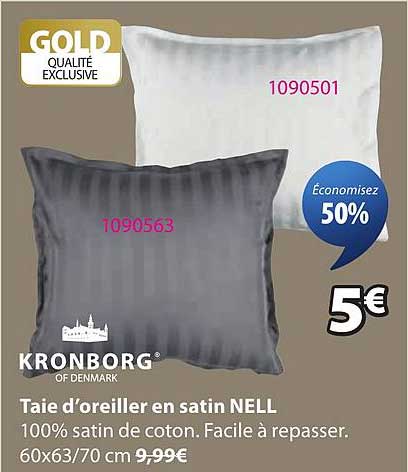 Taie d’oreiller en satin NELL