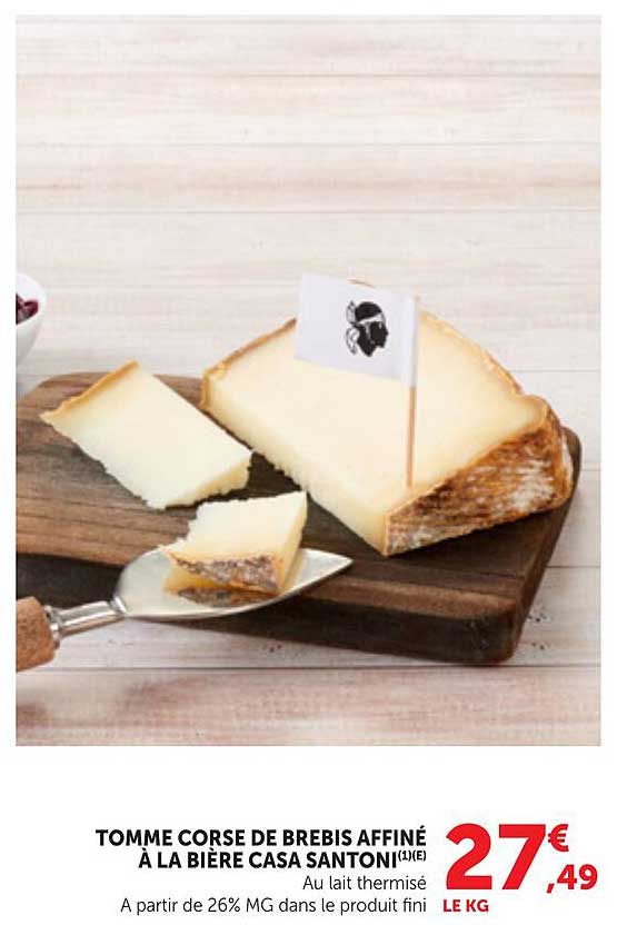 TOMME CORSE DE BREBIS AFFINÉ À LA BIÈRE CASA SANTONI (I)(E)
