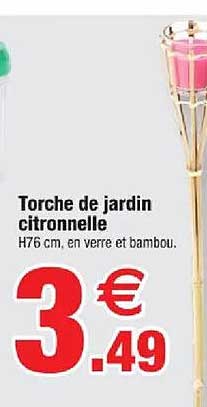Torche de jardin citronnelle